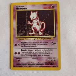 Pokemon TCG Mewtwo Base Set 10/102 Holo Unlimited Holo Rare - Image 1