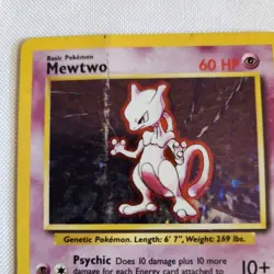Pokemon TCG Mewtwo Base Set 10/102 Holo Unlimited Holo Rare - Image 3