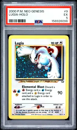 2000 POKEMON NEO GENESIS #9 LUGIA-HOLO PSA 5 - Image 1