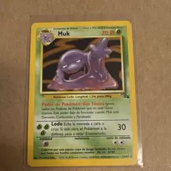 WoTC Pokemon TCG Fossil Muk 13/62 Holo Rare 70HP Spanish 1999 - Image 1