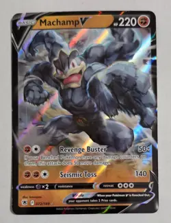 Machamp V 072/189 Full Art 2022 Pokemon Astral Radiance Holo Rare Card NM - Image 1