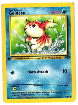 Pokemon TCG Goldeen Common Jungle 53/64 1st Edition LP/MP - Image 1