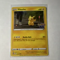 Pokemon Pikachu Cosmos Holo Buddy Bolt 027/078 Pokemon GO 60 HP English TCG - Image 1
