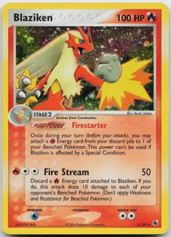 Blaziken (Holo) 3 Holo Holo Rare EX Battle Stadium Pokemon Holo Heavily Played - Image 1