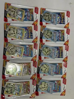 10 Surging Sparks Sleeved Blister Packs With Coin & Promo New & Sealed Pokemon - Image 1