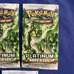 3x Pokemon Platinum Arceus EMPTY pack WRAPPERS ONLY - Opened Cleanly 820650105104 - Image 4