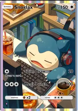 Funny sleeping art Snorlax - Image 1