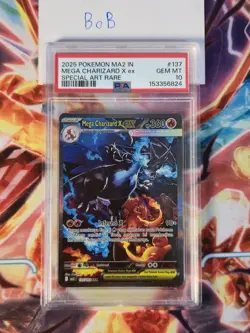 Pokemon TCG Indonesia Mega Charizard X EX SAR MA2 137/103 PSA 10 GEM MINT - Image 1
