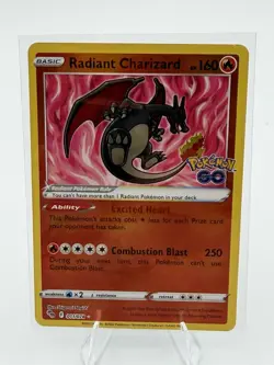 Pokemon Radiant Charizard 011/078 GO Radiant Rare Holo Basic HP 160 Negishi 2022 - Image 1