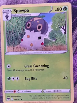 Spewpa 012/163 Uncommon Battle Styles Pokemon Near Mint - Image 1