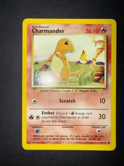 Pokemon TCG Charmander Base Set 46/102 Regular Unlimited Common - Image 1