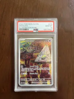 PSA 10 Gem Mint Drowzee - #210/198 Illustration Rare - Pokemon Scarlet & Violet - Image 1