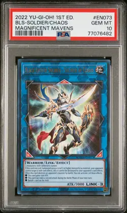 2022 YU-GI-OH! MAGNIFICENT MAVENS BLACK LUSTER SOLDIER-SOLDIER OF CHAOS PSA 10 - Image 1