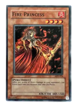 YuGiOh Fire Princess - LON-034 - Super Rare - Unlimited Edition NM-SP - Image 1
