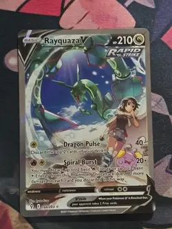 Rayquaza V Evolving Skies 194/203 Holo Ultra Rare Card Alt Art Pokemon Near Mint - Image 1