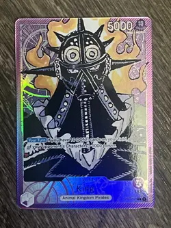 One Piece CCG King Leader Card Parallel Alt Art OP01-091 Romance Dawn English - Image 1