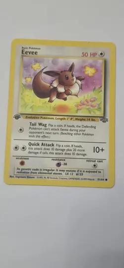 1999 Pokemon Eevee 1st Edition Jungle Card 51/64 - Image 3