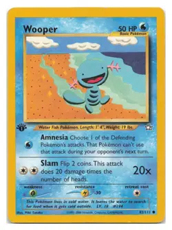 Pokemon Wooper (82/111) Neo Genesis 1ED - 1st Edition - Image 1