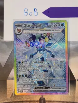 Pokemon TCG Indonesia Glaceon EX SAR SV8a 206/187 NM 1 - Image 1