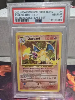 Pokemon Celebrations Charizard 4/102 PSA 10 Classic Collection Base Set Holo - Image 1