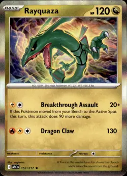 Rayquaza 153/217 Holo Pokemon Ascended Heroes Rare NM - Image 1