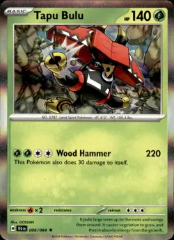 Tapu Bulu 006/064 Holo Pokemon Shrouded Fable Rare NM - Image 1