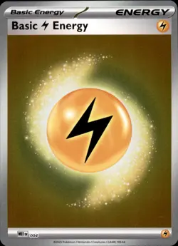 Basic Lightning Energy 004 Reverse Holo Pokemon Mega Evolution Energies NM - Image 1