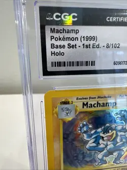 1999 Pokemon Base Set Machamp #8/102 1st Edition Holo Rare CGC 8 - Image 2