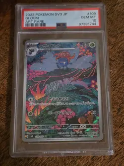 PSA 10 Gloom AR 109/108 Ruler of the Black Flame sv3 Pokemon Card Japanese - Image 1
