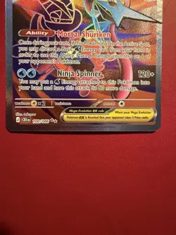 Mega Greninja ex - Ultra Rare ME04: Chaos Rising 100/086 Pokemon TCG - Image 3