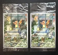 Pokemon Center Charmander SVP 044 Promo Card and Regular SEALED Lot 2 - Image 1