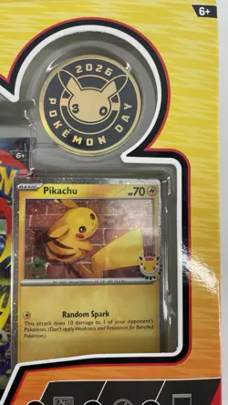 Pokemon TCG: Pokemon Day 2026 Collection 3 Packs Pikachu Promo & Coin - Image 3
