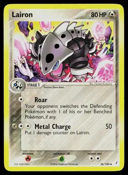 Pokemon Card Crystal Guardians Lairon 36/100 Uncommon - Image 1