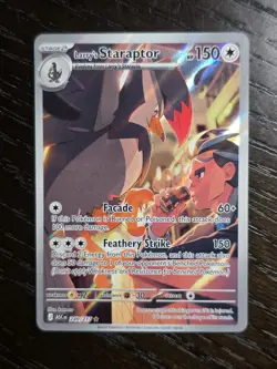 Larry's Staraptor 249/217 Illustration Rare Ascended Heroes Pokemon Near Mint - Image 3