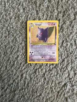 Pokemon Gengar TCG Holo Rare Unlimited Card 5/62 Fossil LP-MP Condition - Image 1