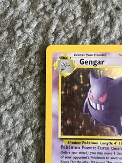 Pokemon Gengar TCG Holo Rare Unlimited Card 5/62 Fossil LP-MP Condition - Image 2