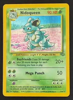Nidoqueen Jungle 07/64 Holo Rare Stage 2 90 HP Unlimited Pokemon TCG MP - Image 1