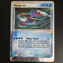Pokemon Kyogre Ex Promo PR 1 Holo Blue Basic 120 HP Major Flood Poor HP - Image 1