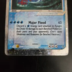 Pokemon Kyogre Ex Promo PR 1 Holo Blue Basic 120 HP Major Flood Poor HP - Image 4