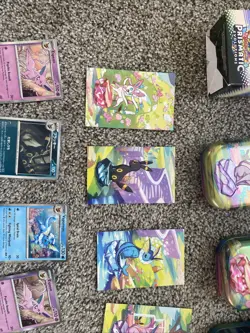 Pokemon Prismatic Evolutions Empty Tin & Promo Card Lot & Eevee Pokeball - Image 4