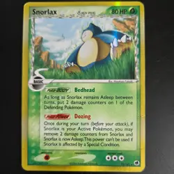 Pokemon Snorlax Dragon Frontiers DF 10/101 Holo Rare Grass Basic HP Poor Delta - Image 1
