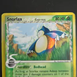 Pokemon Snorlax Dragon Frontiers DF 10/101 Holo Rare Grass Basic HP Poor Delta - Image 3