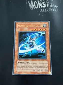 YUGIOH MYSTIC SWORDSMAN LV6 ULTRA RARE RDS-EN008 1ST EDITION PLAYED - Image 1