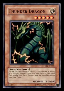 Thunder Dragon DB2-EN058 Common / Short Print Dark Beginning 2 Yu-Gi-Oh NM - Image 1