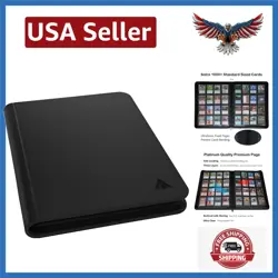 UltraSonic 16-Pocket Card Binder - Water-Resistant, Side Loading Design in Black - Image 1