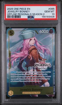 PSA 10 ONE PIECE OFFLINE REGIONALS PACK 2025 SEASON 2 #085 JEWELRY BONNEY 💎✨ - Image 1