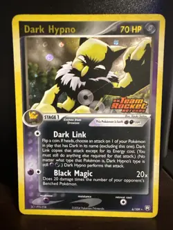 Pokemon TCG Dark Hypno EX Team Rocket Returns Reverse Holo Stamp 6/109 HP - Image 1