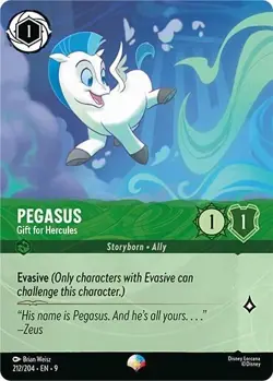 Disney Lorcana Fabled - 212 Pegasus Gift for Hercules, EPIC COLD FOIL - Image 1