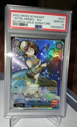 WEISS SCHWARZ - RUI YASHIO SP E33 Astral Harmony 🌟 PSA 10 Gold Signature 2022 - Image 3