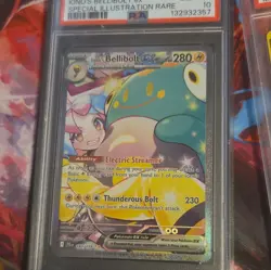 Pokemon TCG PSA 10 Iono's Bellibolt ex SIR Holo Sv09 Journey Together 183/159 - Image 1